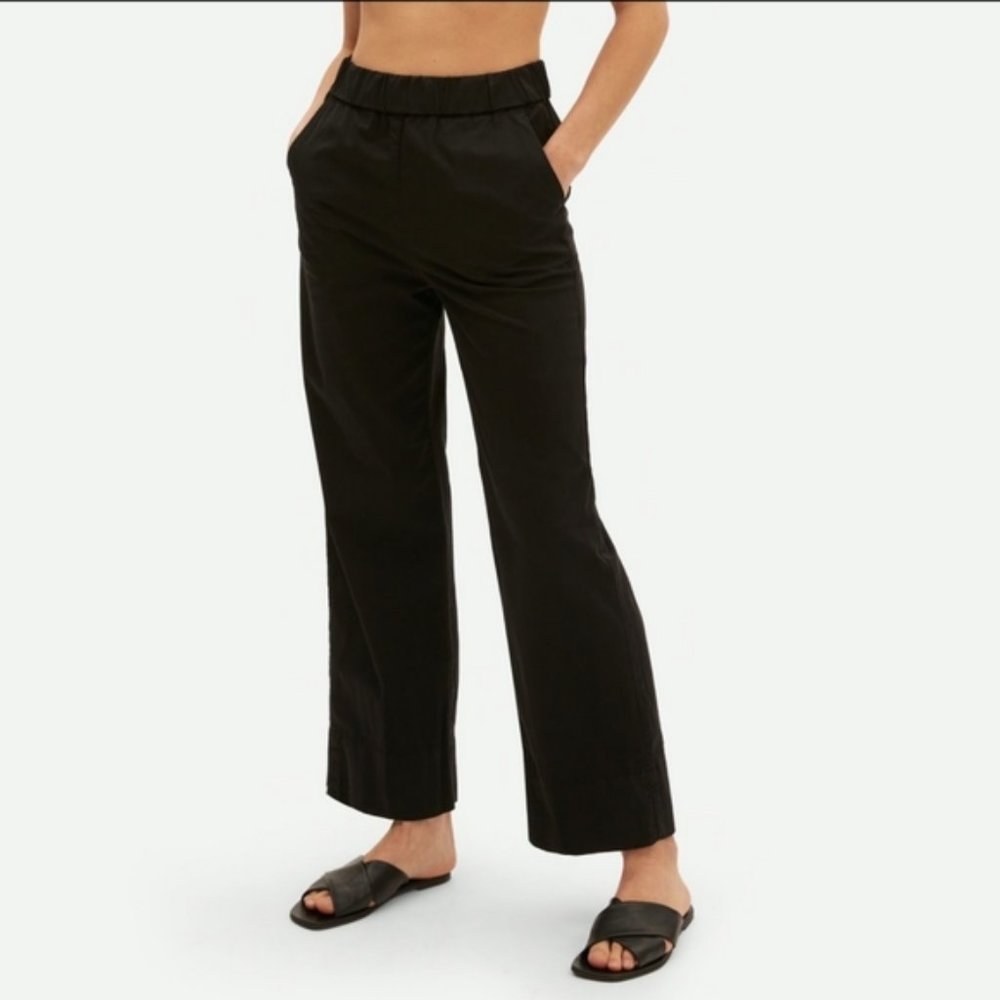 Everlane The Easy Straight Leg Chino Black Pants 6